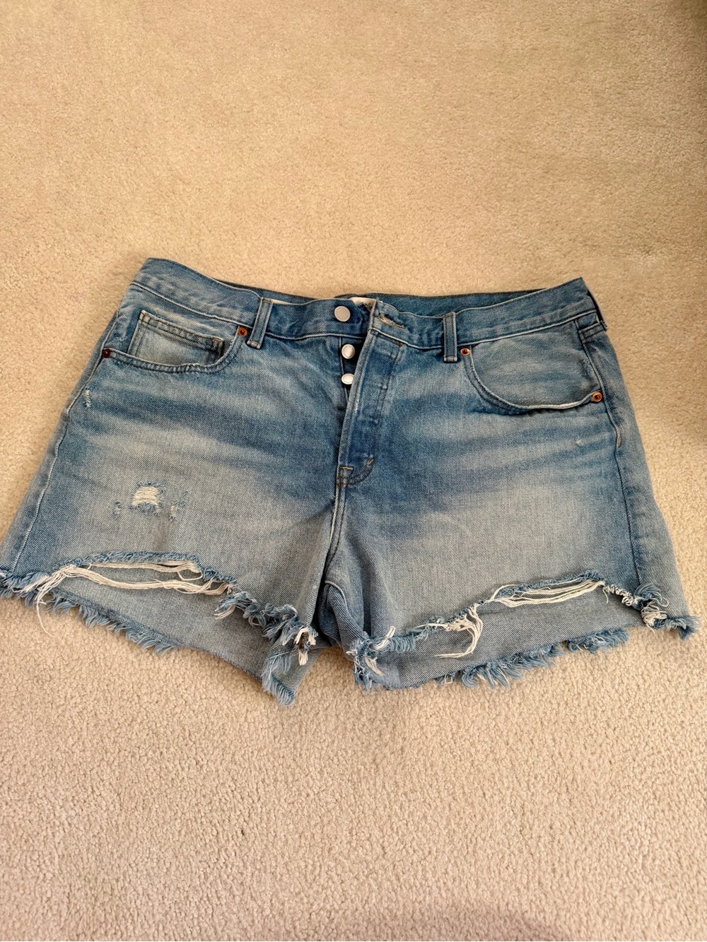 Universal Thread Light Blue Distressed Denim Shorts